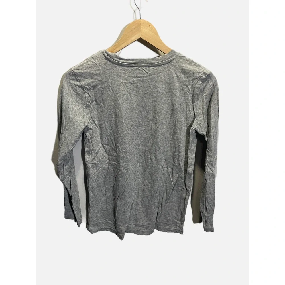 Primary Long Sleeve T-Shirt Kids 14 Grey Cotton Crewneck Basic Casual‎ Tee